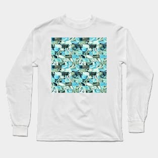 Teal bricks Long Sleeve T-Shirt